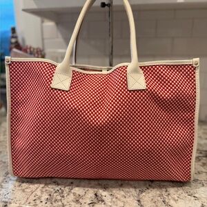 Dooney & Bourke Red and White Tote Bag
